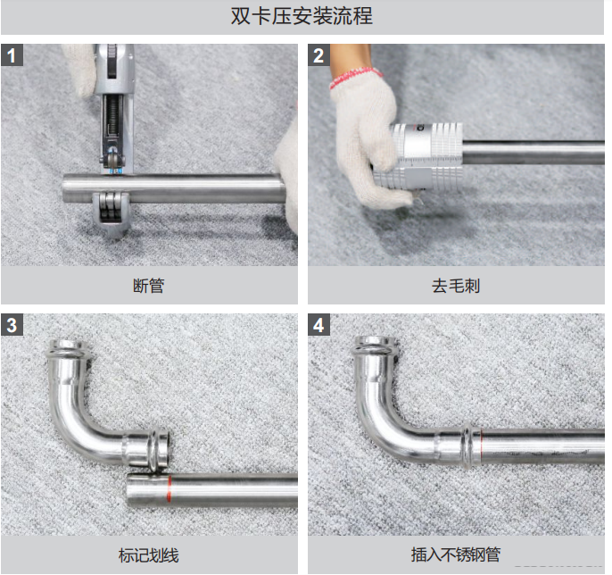 可調(diào)對接頭安裝示意圖，廣東永穗管業(yè)品牌